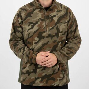 Unknown Source Men's Brown Grey Camouflage Fleecy Jacket Big & Tall Size 2X